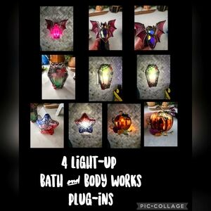 4 light up bath & body works plug ins